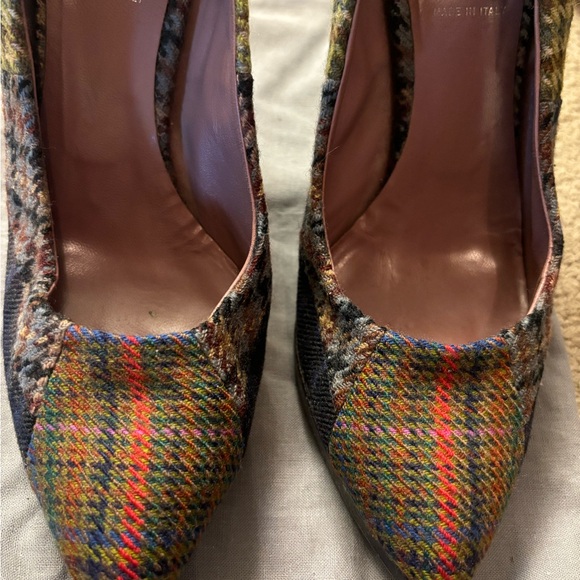 Miu Miu tweed and leather platform heel made in Italy - Picture 6 of 6